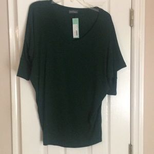 Dark green dolman sleeve top